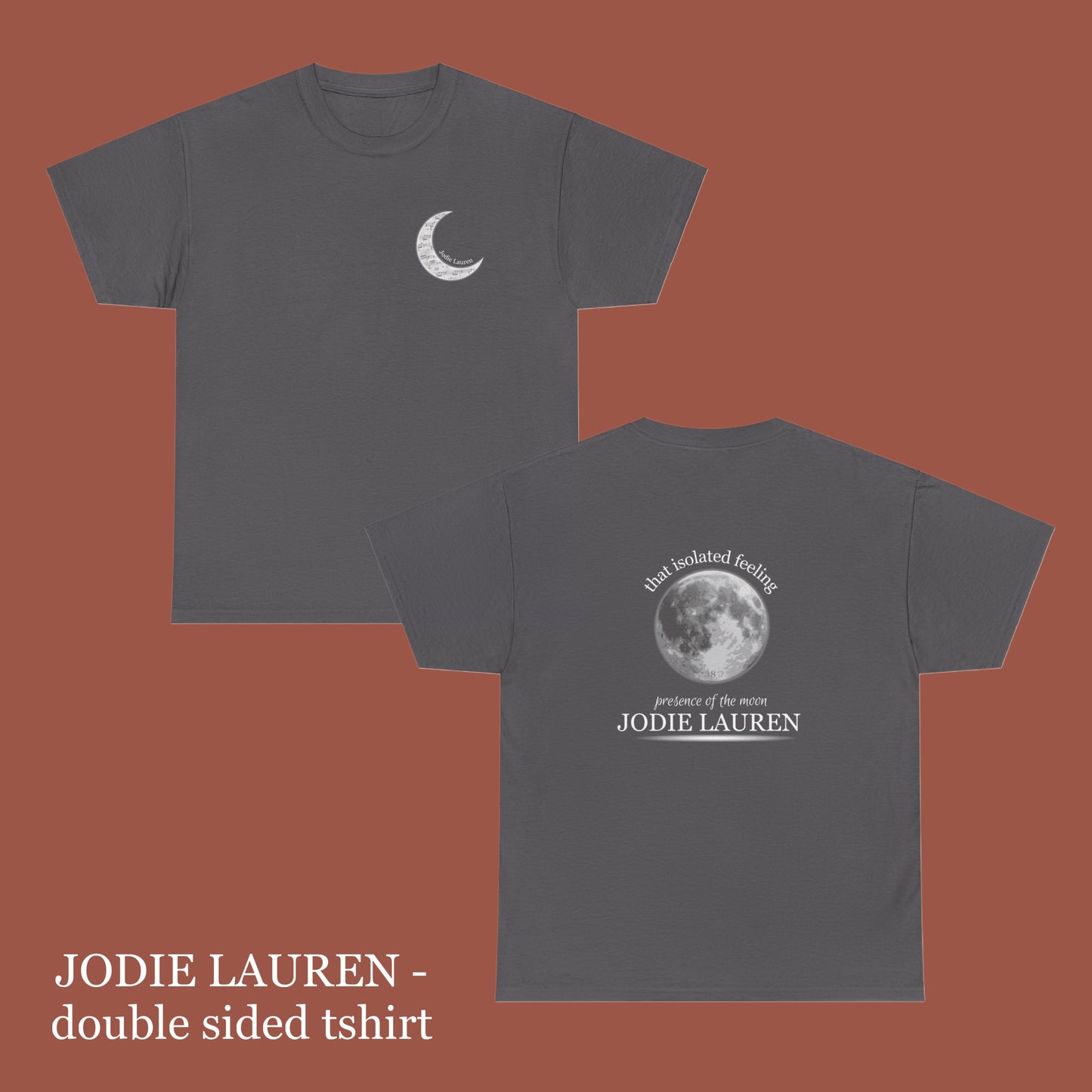 DOUBLE SIDED TSHIRT Jodie Lauren and Moon (black/dark grey) (SHIP FROM UK)