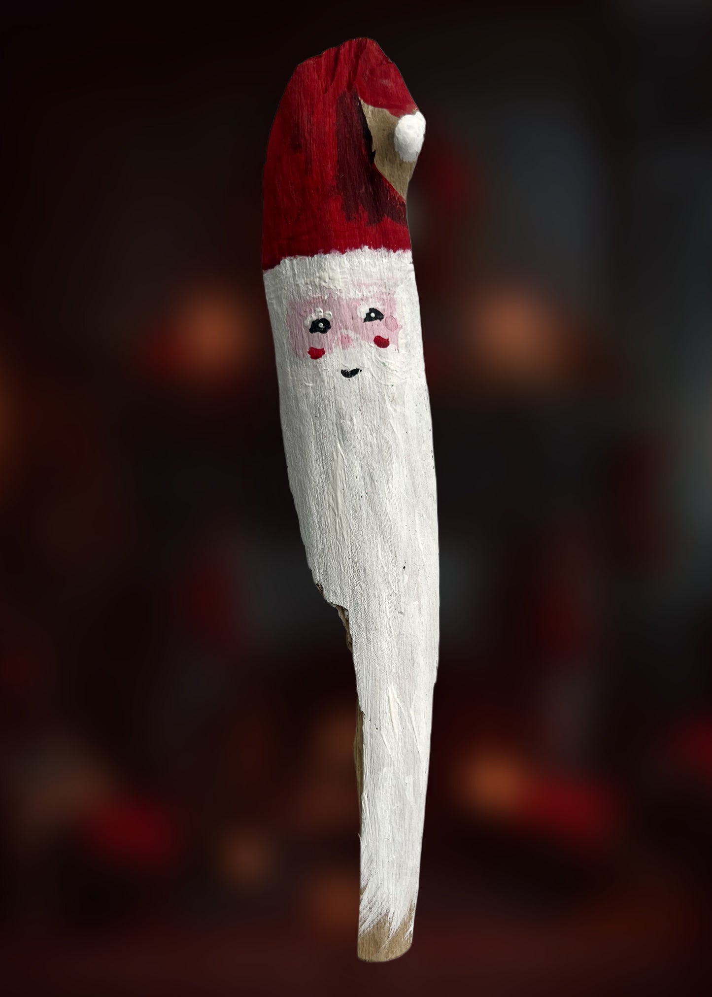 XMAS WOODEN PIECE ORNAMENT - SANTA (medium)