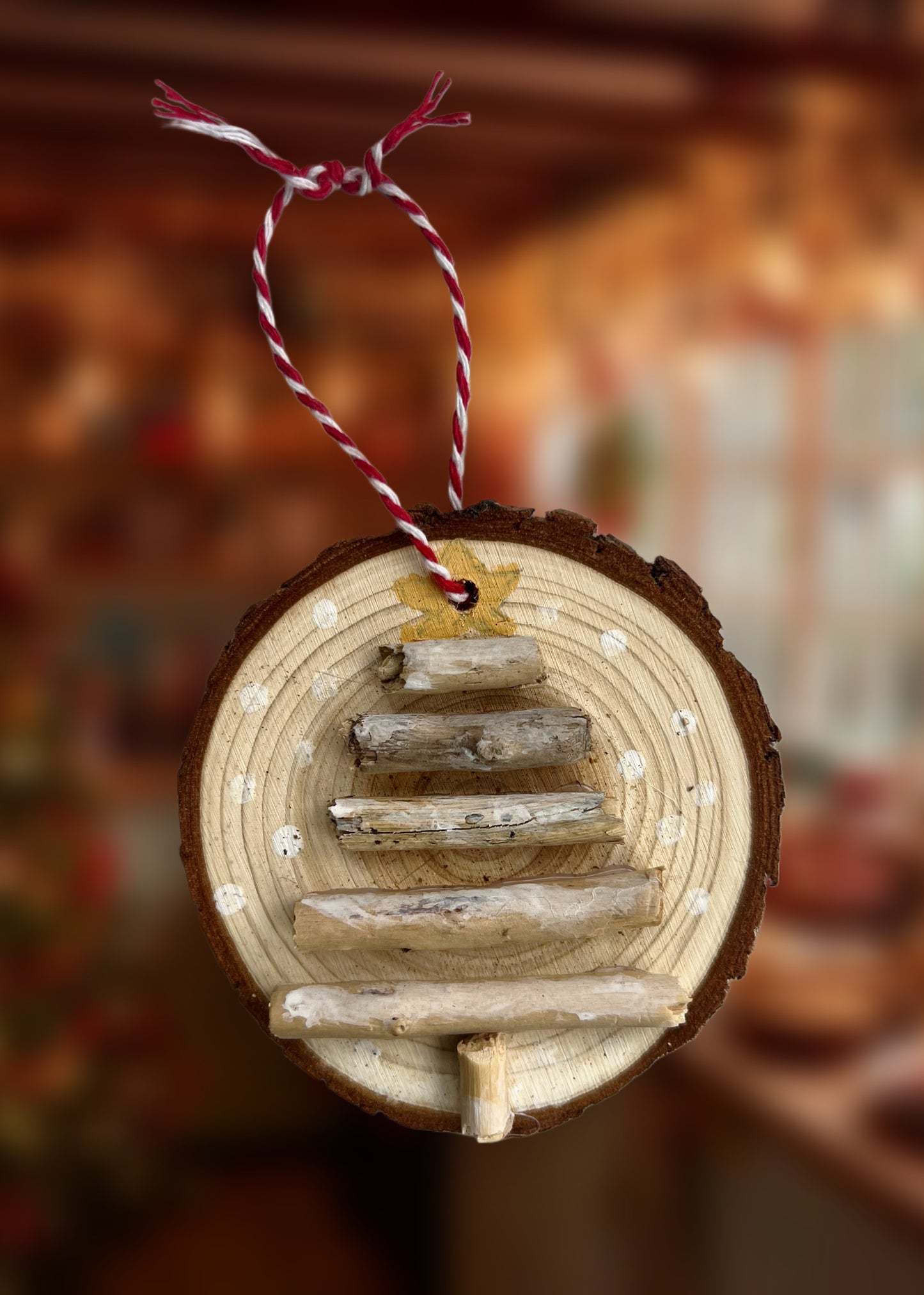 WOODEN HANGING ORNAMENT - Wooden Christmas Tree (1)