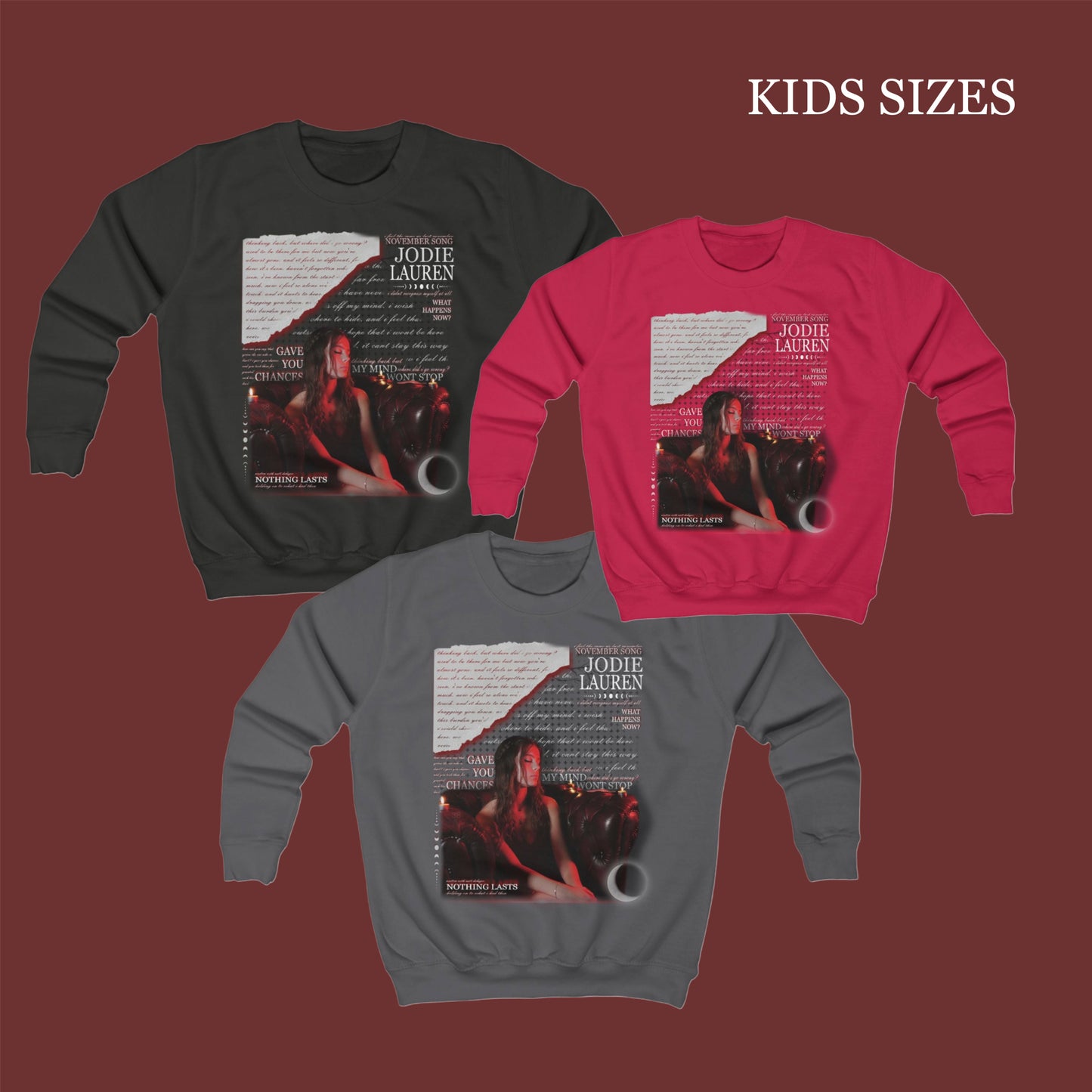 (@) Youth Jodie Lauren EP Sweatshirt - red/black/dark grey