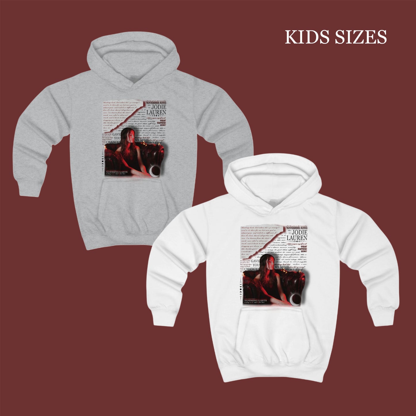 (1) Youth Jodie Lauren EP Hoodie - light grey/white