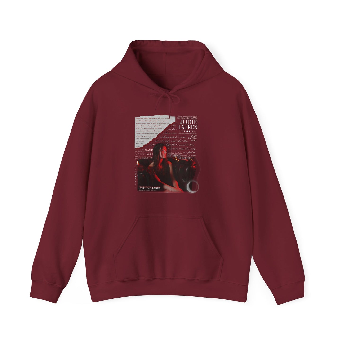 (UK) Jodie Lauren EP HOODIE - red/black/dark grey 1 side