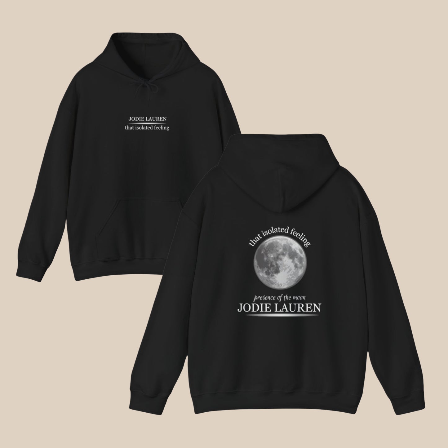 TIF Hoodie (black/dark grey) front + back (SHIP FROM UK)