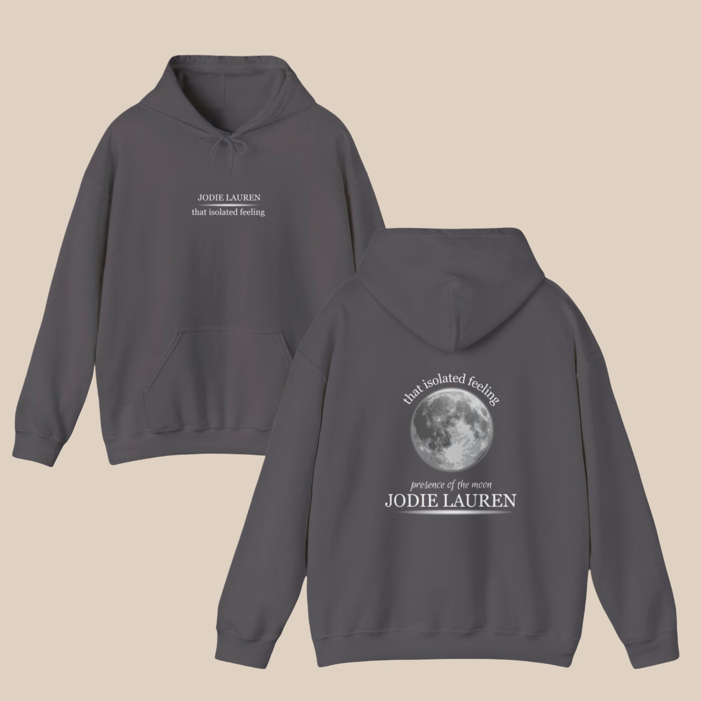 TIF Hoodie (black/dark grey) front + back  (SHIP FROM USA)