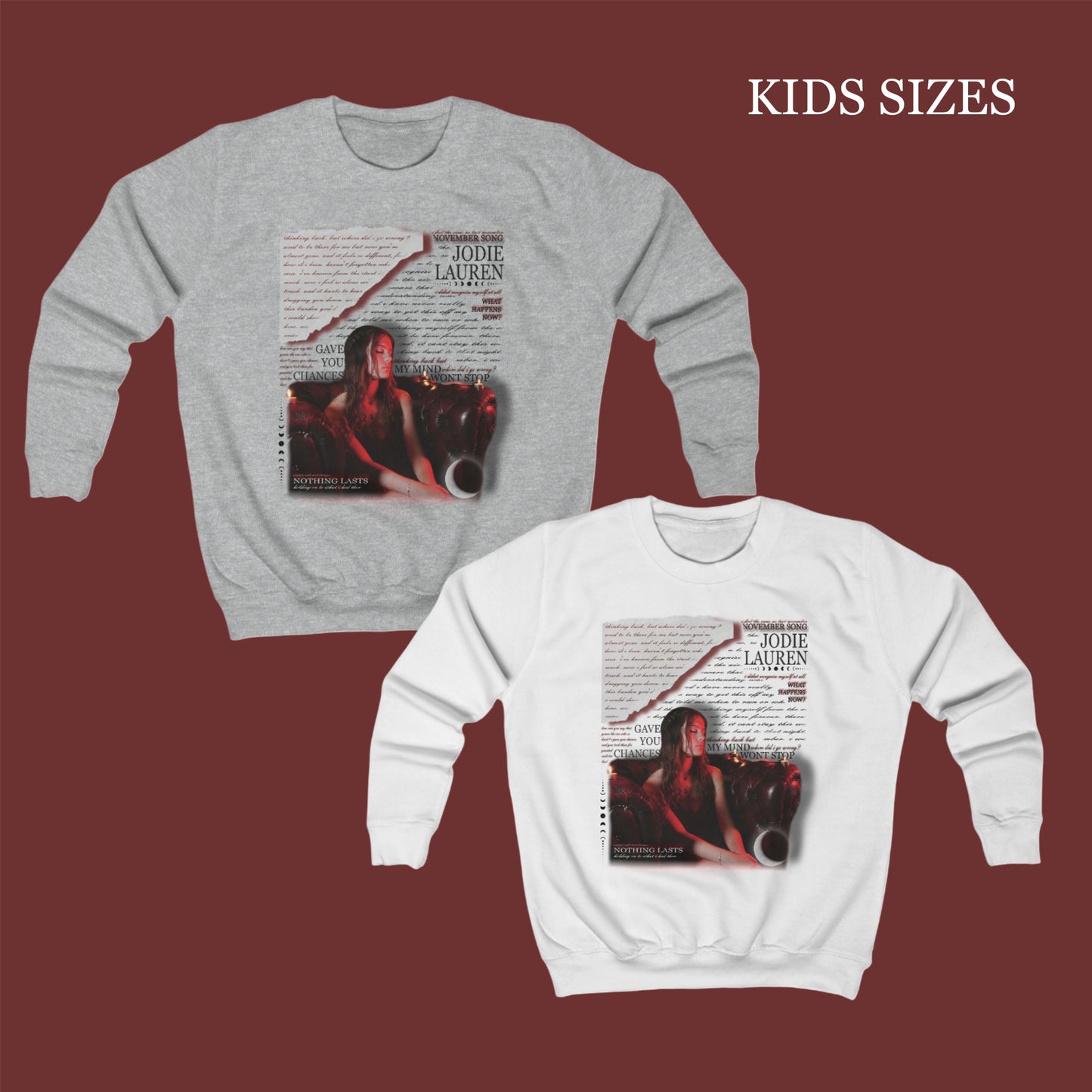 (@) Youth Jodie Lauren EP Sweatshirt - white/light grey