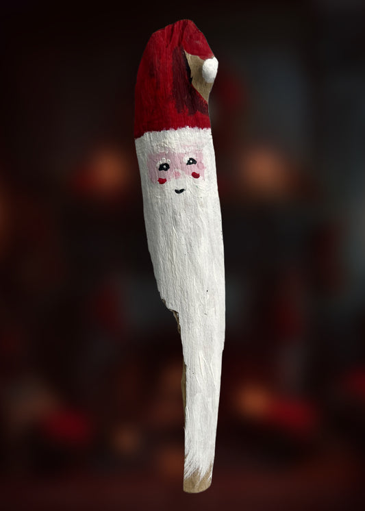 XMAS WOODEN PIECE ORNAMENT - SANTA (medium)