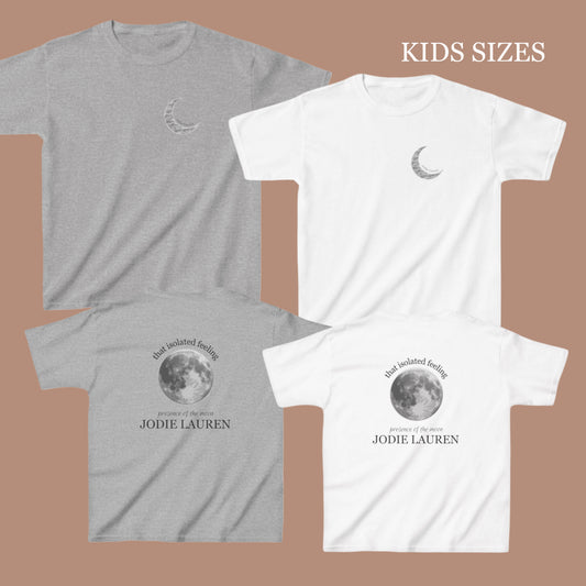 Kids Double Sided Moon Tshirt - white/light grey (updated)