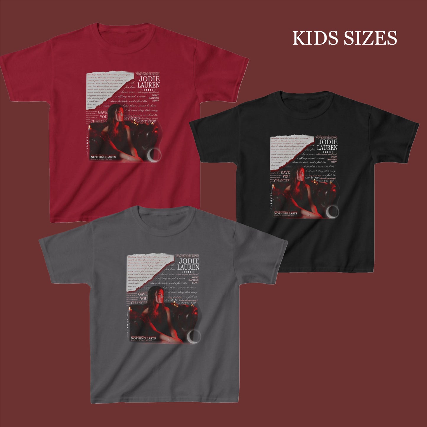 (!) Kids Jodie Lauren EP Tshirt - red/black/dark grey (updated)