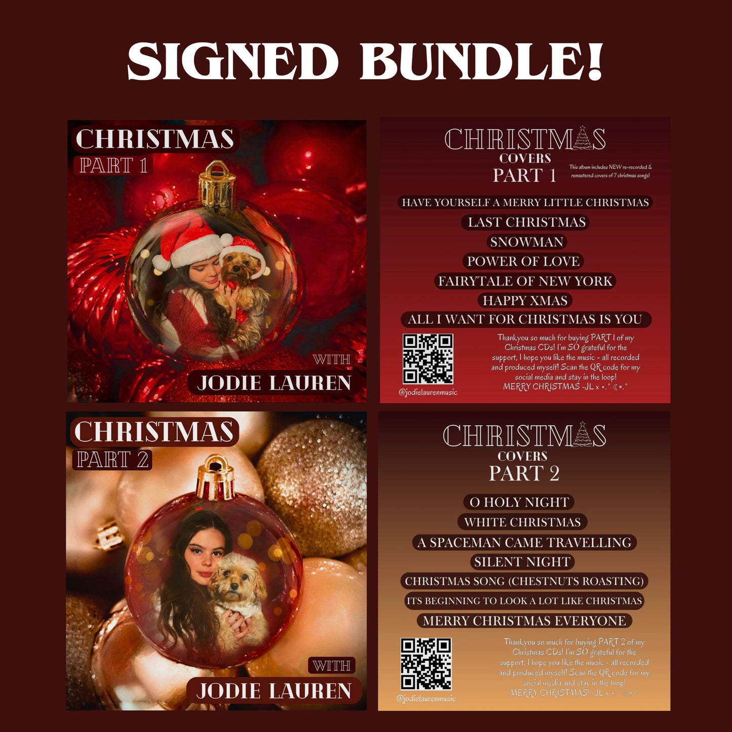 1 XMAS BUNDLE - 2 signed cds