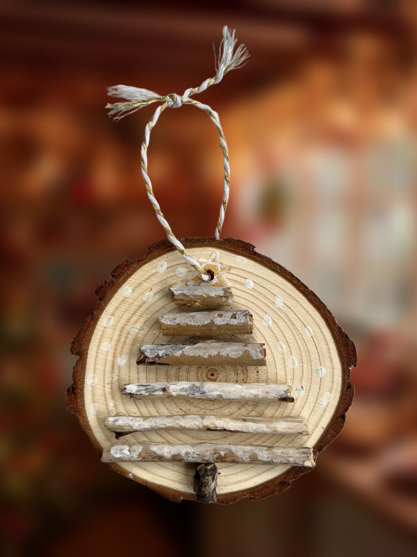 WOODEN HANGING ORNAMENT - Wooden Christmas Tree (2)