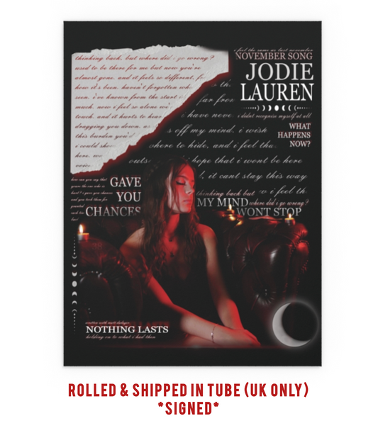 1 (UK ONLY) SIGNED POSTER - JODIE LAUREN