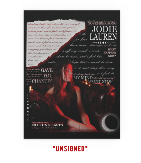 1 (unsigned) EP Jodie Lauren Poster A3